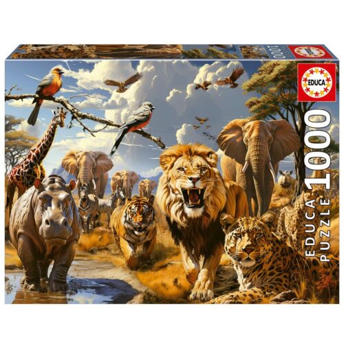 EDUCA Puzzle Animaux Sauvages 1000 pièces