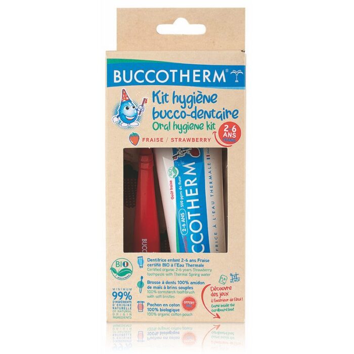 BUCCOTHERM Kit d’hygiène bucco-dentaire éco-friendly 2-6 ans Certifié BIO